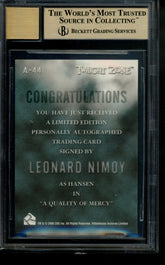 2002 Twilight Zone Autograph Leonard Nimoy Hansen Limited Auto BGS 9.5 Spock